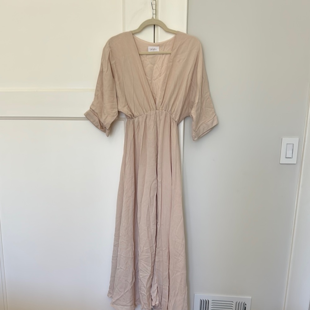 Petal and Pup Beige Bayview Maxi Dress